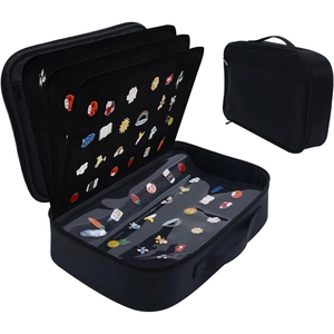 Portable Enamel Pin Badge Display Storage Bag Large Capacity Felt Pages Badge Collection Case With Protective Film Organizer