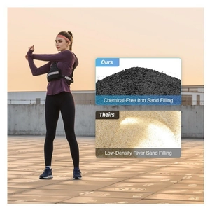 Détail du remplissage en sable de fer sans produits chimiques pour gilet lesté de sport