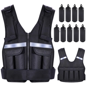 Gilet Zavorrato Regolabile Fitness Per Allenamento Forza Corsa Striscia Riflettente Giacca Per Esercizio Sacchi Di Peso Uomo Donna