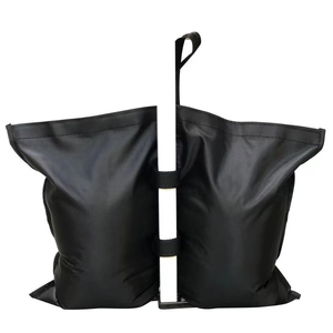 Durable black nylon sandbag for outdoor tent legs and photo studio light stand stability
