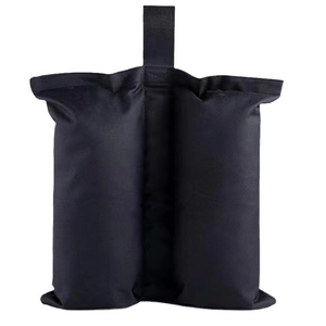 Heavy duty black sandbag for outdoor tent stability and camera stand weight support