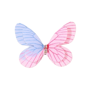 Sparkly gradient butterfly hair clips with rhinestones for girls and toddlers