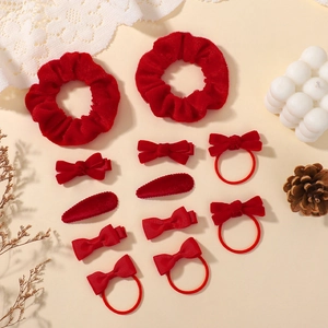 Collection Accessoires Cheveux Nœud Filles Chouchous Velours Et Pinces Croco En Ruban Gros-Grain Pour Coiffure Princesse