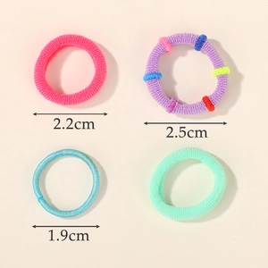 Lot d'élastiques à cheveux pour enfants en couleurs variées et tailles mixtes