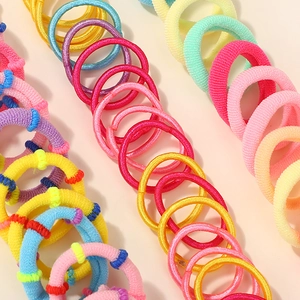 Ensemble d'élastiques à cheveux colorés à haute élasticité pour filles aux couleurs vives