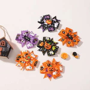 Barrettes Cheveux Nœud Halloween Citrouille Chauve-souris Fantôme Crâne Épingle à Cheveux Fête Filles Accessoire Déguisement