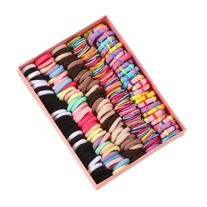 Lot d'élastiques à cheveux colorés pour filles, attaches de queue de cheval sans couture