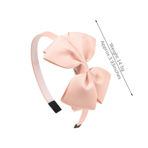 Rosa Kinder Haarreif mit großer handgefertigter Ripsband Schleife, leichtes Design