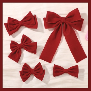 Große Samt Schleife Haarklammer Für Damen Mädchen Rot Vintage Streamer Haarnadel Schleifenknoten Pferdeschwanz Clip Weihnachten Haarschmuck