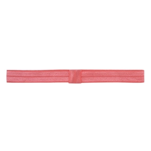 Elastic 1.5cm coral pink headband made of high quality stretchy fabric for kids and girls
