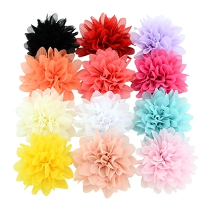 Barrettes à Cheveux en Mousseline de Soie Faites à la Main pour Filles Grandes Fleurs Accessoires de Cheveux Frais et Sucrés Enfants