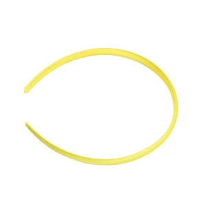 Minimalist 1cm yellow satin fabric covered plastic headband for women and girls