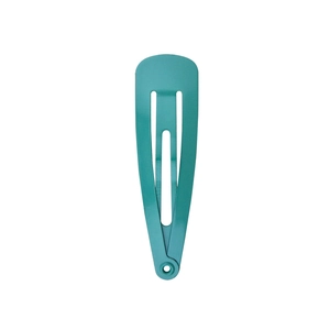 Mint green 5cm matte metal teardrop snap hair clip for girls and children hair styling