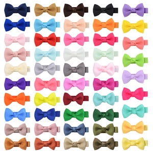 Pack de 40 pinzas para el pelo con lazos hechos a mano de cinta en veinte colores
