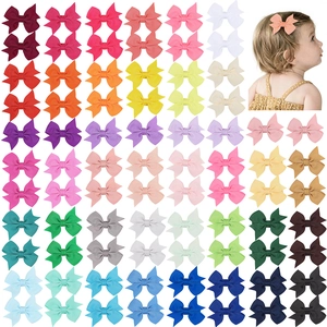 Handmade Grosgrain Ribbon Bow Hair Clips For Toddler Girls Small Butterfly Alligator Clips Hair Accessories Boutique Barrettes
