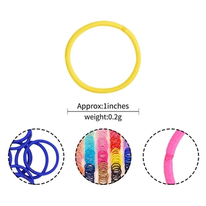 Colorful high elasticity hair ties with 1 inch diameter and lightweight design for women