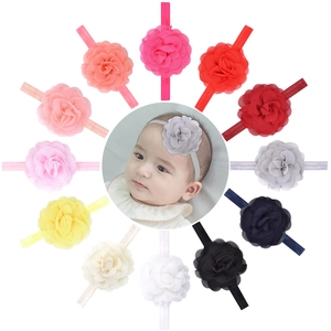Handmade Chiffon Flower Baby Headband Elastic Cute Princess Infant Hair Band Girls Hair Accessories For Photography Daily Gift