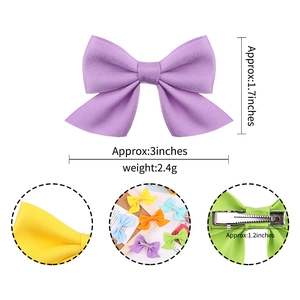 Mollette per capelli con fiocco in nastro grosgrain per bambine in vari colori