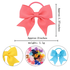 Set de nœuds à cheveux en ruban gros-grain de 2 pouces aux couleurs vives