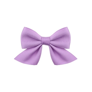 Graziosa clip per capelli con fiocco lilla per bambine in tessuto a costine