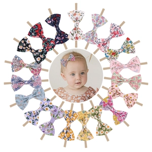 Bandeau Bébé Filles Noeud Floral Doux Nylon Élastique Bandeau Cheveux Doux Pastoral Accessoires Cheveux Nourrisson Tout-petit Photographie
