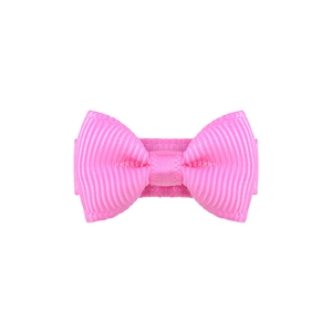 Barrette nœud en ruban gros-grain rose pour filles et animaux, style classique