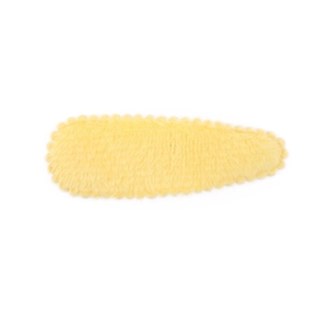 Sweet yellow plush wavy BB hair clip for girls in minimalist Morandi style
