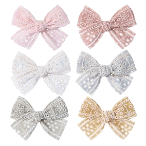 Barrettes à Cheveux Nœud en Dentelle Florale pour Filles Épingles à Cheveux Brodées à la Main Accessoires pour Cheveux Bébé