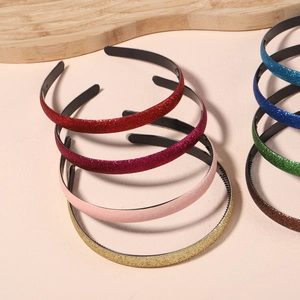 Serre-têtes pailletés aux couleurs macarons avec dents antidérapantes pour femmes