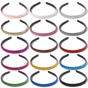 Serre-tête Rétro Pailleté Antidérapant Pour Femmes Filles Serre-tête En Plastique Avec Dents Couleur Unie Accessoires Cheveux