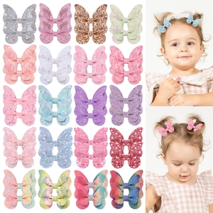 Kinder Schmetterling Schleife Haarspange Farbverlauf Glitzer Pailletten Haarnadel Süßer Kopfschmuck Für Baby Mädchen Accessoires