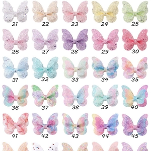 Glitzernde Schmetterling-Haarspangen für Kinder in verschiedenen Farben und Mustern