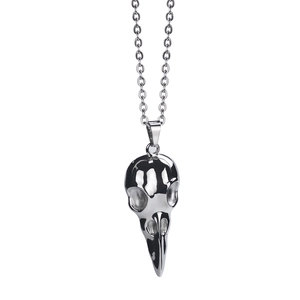 Gothic Retro Krähenschädel Halskette Anhänger Edelstahl Punk Rock Tier Skelett Schmuck Für Damen Herren Täglich Party