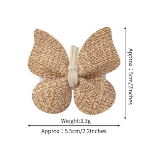 Pince à cheveux noeud en cuir PU vintage, texture tissée, largeur 5,5cm et poids 3,3g