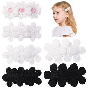 Barrettes à Cheveux Brodées de Tournesols pour Enfants Barrettes Florales en Tissu Faites à la Main pour Bébés et Petites Filles