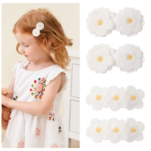 Fermagli per Capelli a Forma di Margherita all'Uncinetto per Bambini Ragazze Simpatici Girasoli Lavorati a Maglia per Feste