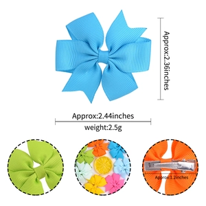 Nœud papillon fait main de 2,4 pouces en ruban gros-grain avec pince croco pour enfants