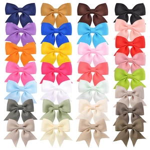 Children Grosgrain Ribbon Bow Hair Clip For Girls Handmade Fishtail Bow Knot Alligator Clip Cute Daily Hairpin Headwear