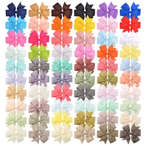 Barrettes à Cheveux Nœud en Ruban Gros-grain Faites à la Main Épingles à Cheveux en V pour Bébés Filles Enfants Accessoires