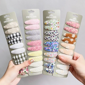 Set de barrettes à cheveux brodées à fleurs et dentelle avec divers motifs pour femmes