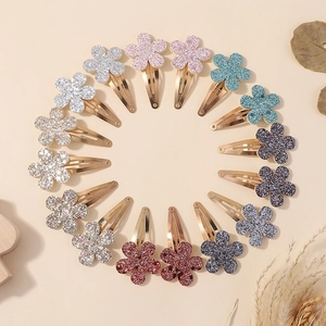 Clip a Scatto a Forma di Fiore Luccicante Fatte a Mano per Bambine Forcine a Farfalla Scintillanti Clip per Capelli BB Colorate Set Accessori per Capelli