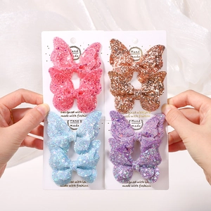 Fermagli per Capelli a Farfalla con Brillantini in Tessuto di Paillettes Lega Clip a Coccodrillo Forcine Scintillanti per Bambini Ragazze Accessori per Capelli