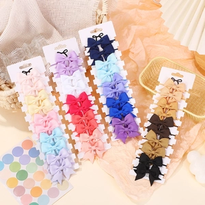 Orecchini per Capelli Bambina con Fiocco in Nastro Canneté Elastici Colorati Fermacapelli Fatti a Mano Accessori per Capelli