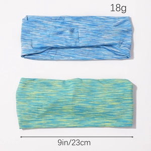 Detail der 23 cm elastischen gestreiften Sportstirnbänder mit 18g Gewicht und Strick