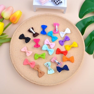 Solid Color Children Bow Hair Clips Set Cute Grosgrain Ribbon Alligator Clips For Babies Kids Girls Hair Accessories