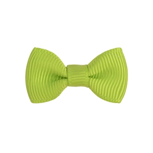 Detail of neon green grosgrain ribbon bow accessory for kids hair accessories