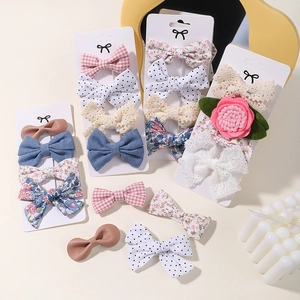 Kinder Haarschmuck Sortiment Stoff Schleife Blume Haarklammern Süße Spitze Denim Haarnadeln Täglich Kleinkind Kopfschmuck