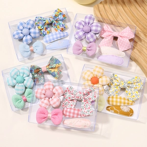 Baby Girls Hair Clips Flower Bow Rabbit Princess Hairpins For Toddlers Kids Cute Fabric Sweet Infant Hair Accessories
