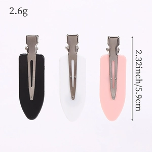 Candy colored seamless hair clips in black, white and pink for women and kids