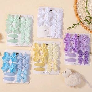 Mollette per Capelli in Poliestere Fatte a Mano con Fiocco in Nastro Grosgrain per Neonati Bambini Accessori per Capelli Regalo